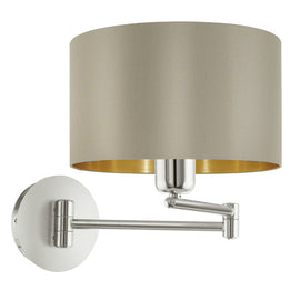 Eurolux Wall Light Maserlo Swing Arm Taupe in Electrical & Lighting,Lighting,Interior Lighting
