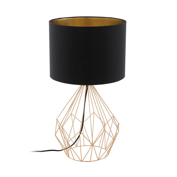 Eurolux Table Lamp Pedregal1 345mm Black/Copper in Electrical & Lighting,Lighting,Interior Lighting