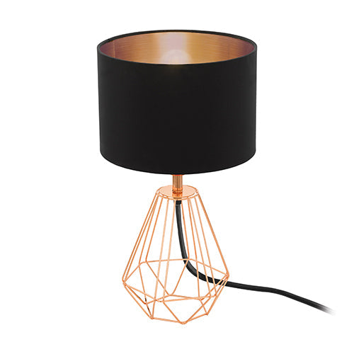 Eurolux Table Lamp Carlton2 T/Lamp165mm Black/Copper in Electrical & Lighting,Lighting,Interior Lighting