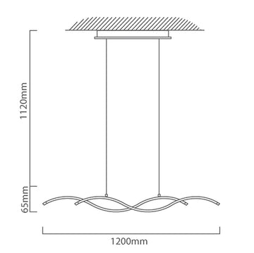 Eurolux Pendant Lasana2 1200mm Chrome/White - image 01
