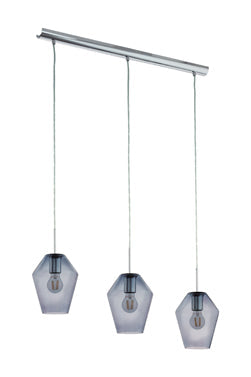 Eurolux Pendant Murmillo 3LT Chrome&Smoked Glass in Electrical & Lighting,Lighting,Interior Lighting
