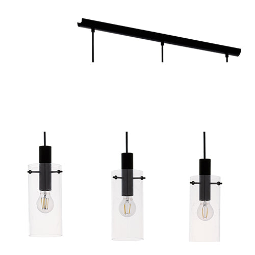Eurolux Pendant Montefino 3LT 710mm Black in Electrical & Lighting,Lighting,Interior Lighting
