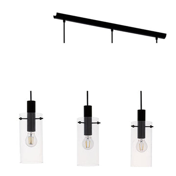 Eurolux Pendant Montefino 3LT 710mm Black in Electrical & Lighting,Lighting,Interior Lighting