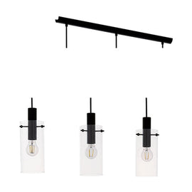 Eurolux Pendant Montefino 3LT 710mm Black - image 01