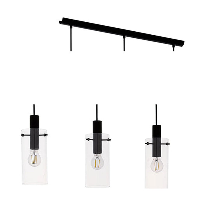 Eurolux Pendant Montefino 3LT 710mm Black - image 01