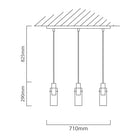 Eurolux Pendant Montefino 3LT 710mm Black - image 01