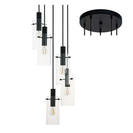 Eurolux Pendant Montefino 5LT 350mm Black in Electrical & Lighting,Lighting,Interior Lighting