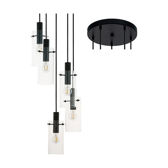 Eurolux Pendant Montefino 5LT 350mm Black - image 01