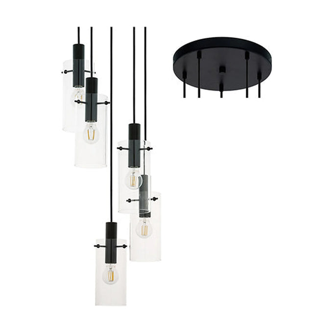 Eurolux Pendant Montefino 5LT 350mm Black - image 01