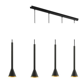Eurolux Pendant Cortaderas 4LT 975mm Black/Gold in Electrical & Lighting,Lighting,Interior Lighting
