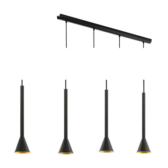 Eurolux Pendant Cortaderas 4LT 975mm Black/Gold - image 01