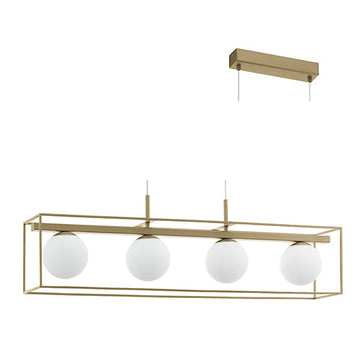 Eurolux Pendant Vallaspra 4LT 910mm Champagne in Electrical & Lighting,Lighting,Interior Lighting