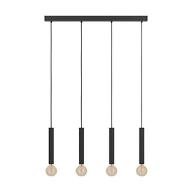 Eurolux Pendant Cortenova 4LT Black E27 4x60w - image 01