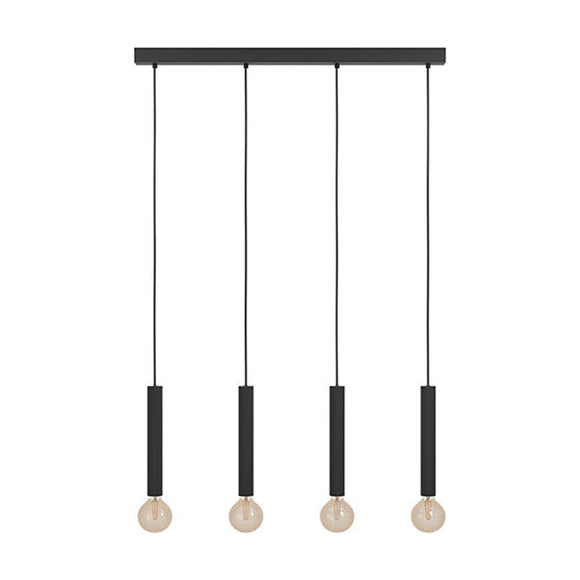Eurolux Pendant Cortenova 4LT Black E27 4x60w - image 01