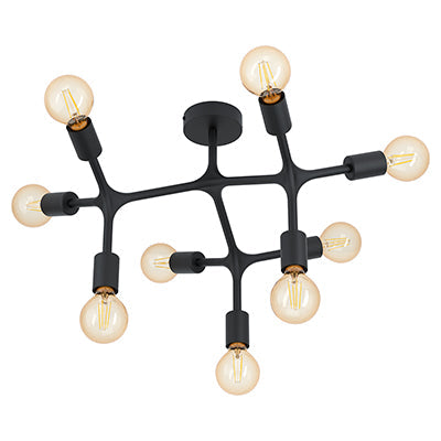 Eurolux Bocadella1 9LT Ceiling Light 365mm Black in Electrical & Lighting,Lighting,Interior Lighting