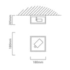 Eurolux Silentina 1LT Ceiling Light 180mm Black - image 01