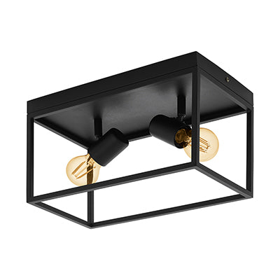 Eurolux Silentina 2LT Ceiling Light Black in Electrical & Lighting,Lighting,Interior Lighting