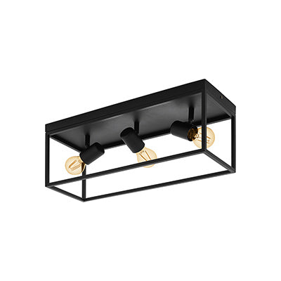 Eurolux Silentina 3LT Ceiling Light 540mm Black in Electrical & Lighting,Lighting,Interior Lighting