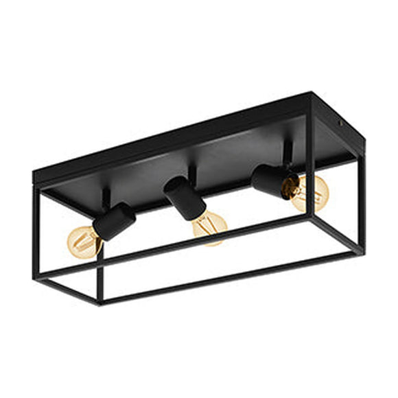 Eurolux Silentina 3LT Ceiling Light 540mm Black - image 01