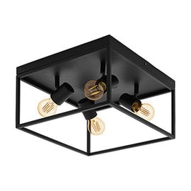 Eurolux Silentina 4LT Ceiling Light 360mm Black - image 01