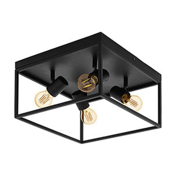 Eurolux Silentina 4LT Ceiling Light 360mm Black - image 01