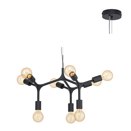 Eurolux Pendant Bocadella 9LT 645mm Black in Electrical & Lighting,Lighting,Interior Lighting