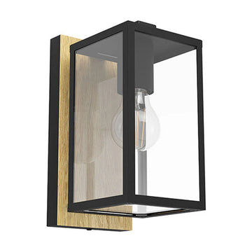 Eurolux Budrone Outdoor Wall Light Black E27 1x40w - image 01