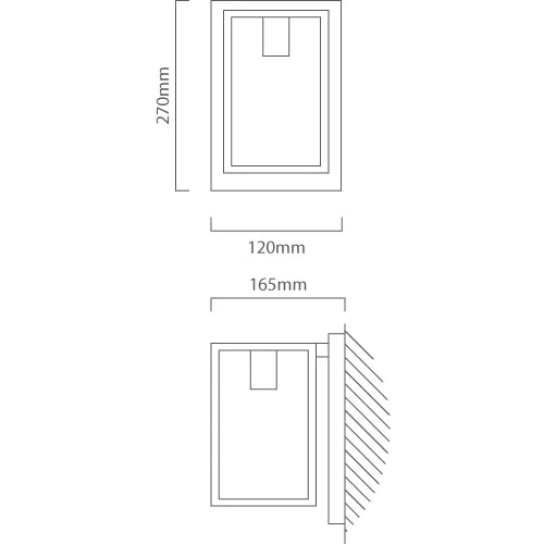 Eurolux Budrone Outdoor Wall Light Black E27 1x40w - image 01