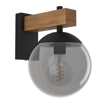 Eurolux Bufalata Outdoor Wall Light Black/Brown E27 1x40w in Electrical & Lighting,Lighting,Exterior Lighting