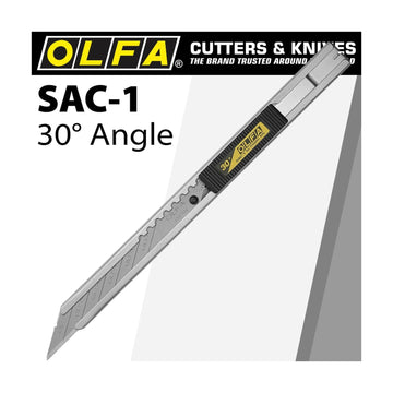 Olfa Graphic Art Knife Stainless 30-Degree Angled Snap Off Blade - image 01