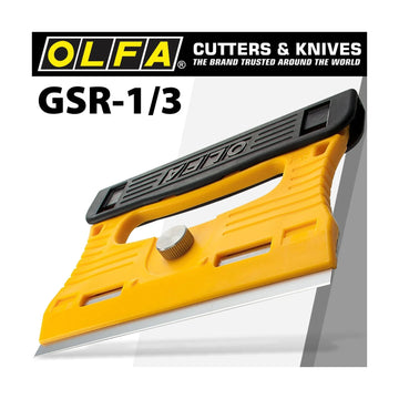 Olfa Professional Glass Scraper S/Steel Blade 120mmx18mm Inc 4 Blades - image 01