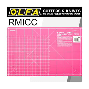 Olfa Mat Rotary 450 X 300mm Metric & Inch Double Sided Pink - image 01
