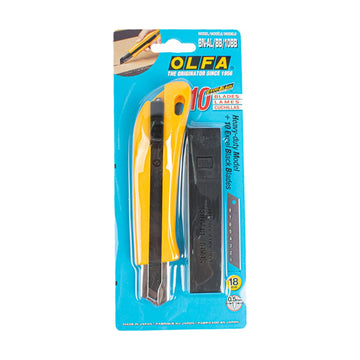 Olfa Heavy Duty Cutter With 10 Excel Black Blades - image 01