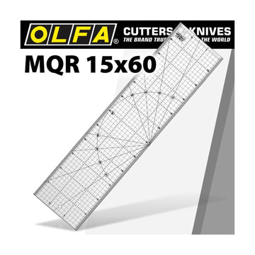 Olfa Metric Quilt Ruler 15Cm X 60Cm - Metric Grid - image 01