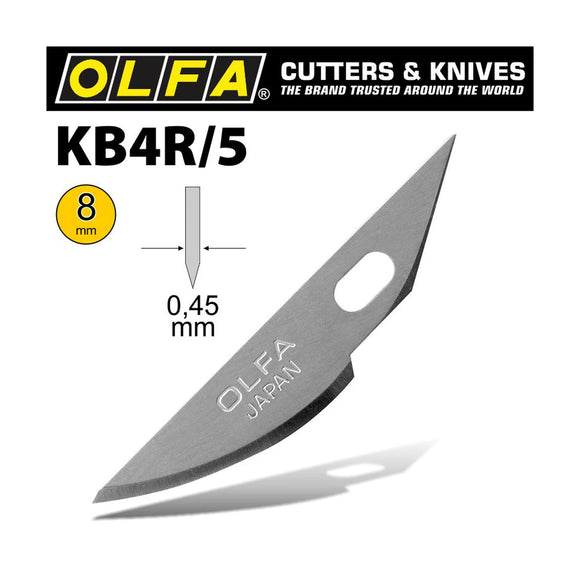 Olfa Art Curved Carving Blade 5/Pack 8mm - image 01