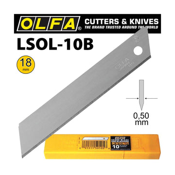 Olfa Blades 18mm Non Segmented Solid 10Pk - image 01