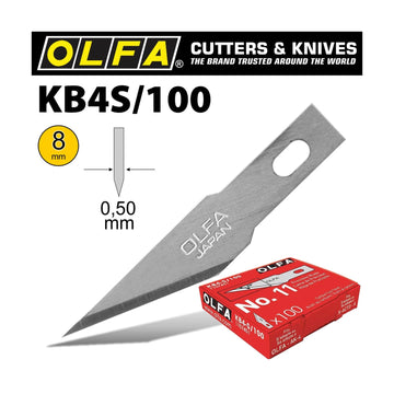 Olfa Precision Art Blade 100 Blades Per Pack 8mm - image 01