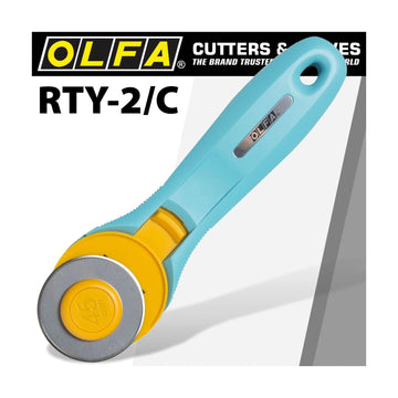Olfa Rotary Splash Cutter 45mm Blade R/L Handed Light Blue Aqua - image 01