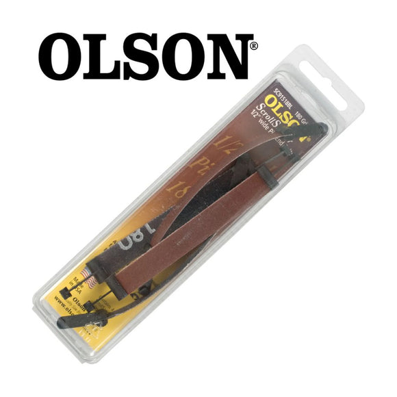 Olson Scroll Saw Sander 5' 125mm x 1/2' 180g Pin End 4 Piece - image 01