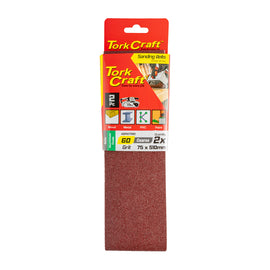 Image of a Tork Craft Sanding Belt 75 X 510mm 60 Grit 2 Pack