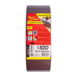 Image of a Tork Craft Sanding Belt 75 X 533mm 100 Grit 10 Pack