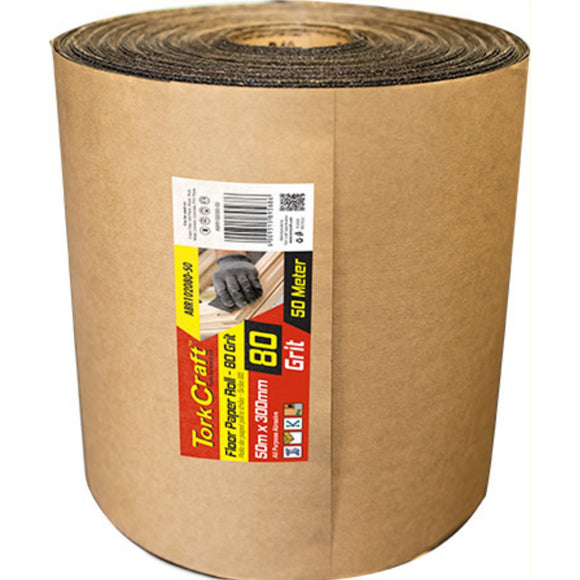 Image of a Tork Craft Floor Paper Roll 300mm X 50m 80 Grit