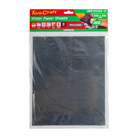 Image of a Tork Craft Water Paper 230 X 280mm 320 Grit Wet & Dry Std 10 Pack
