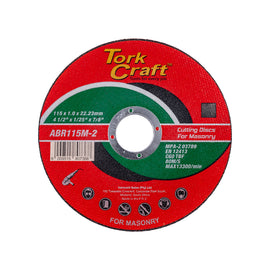 Image of a Tork Craft Cutting Disc Masonry 115 X 1.0 X 22.22mm