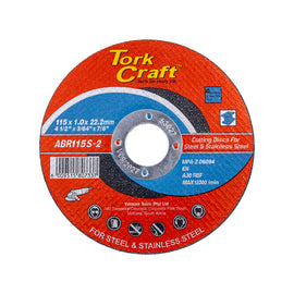 Image of a Tork Craft Cutting Disc Steel & Stainless Steel 115 X 1.0 X 22.2mm