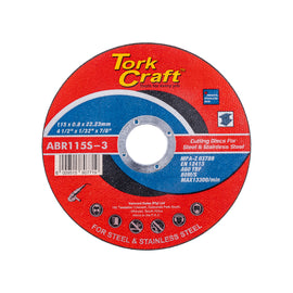 Image of a Tork Craft Cutting Disc Steel & Stainless Steel 115 X 0.8 X 22.2mm