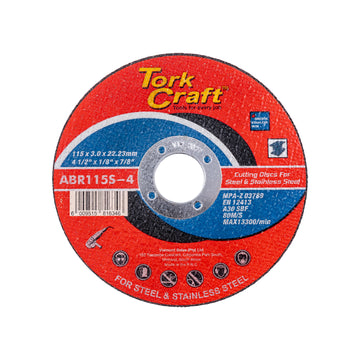 Image of a Tork Craft Cutting Disc Steel & Stainless Steel 115 X 3.0 X 22.22 Mm