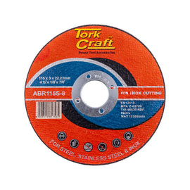 Image of a Tork Craft Cutting Disc Metal & Stainless Steel 115 X 3.0 X 22.22mm