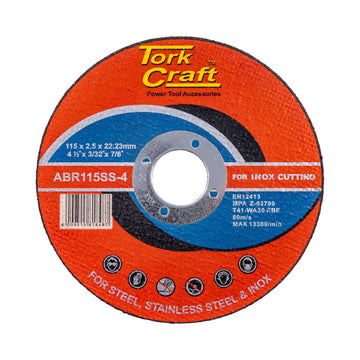 Image of a Tork Craft Cutting Disc Stainless Steel 115 X 2.5 X 22.22mm