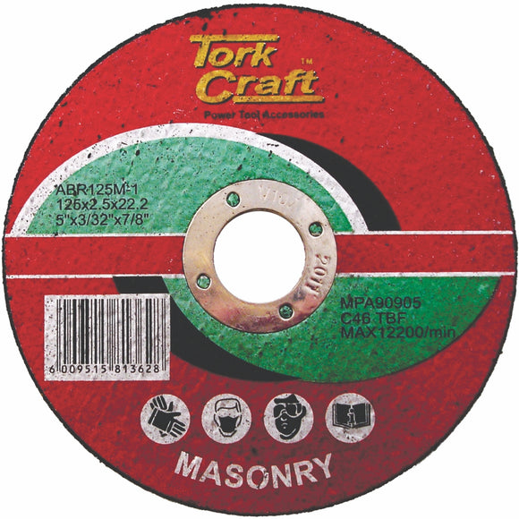 Image of a Tork Craft Cutting Disc Masonry 125 X 2.5 X 22.2mm
